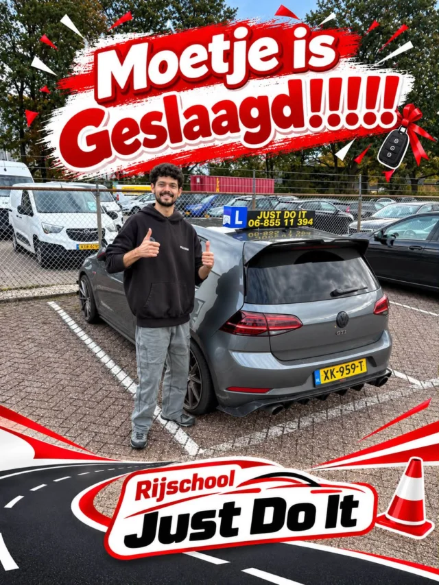 Gefeliciteerd Moetje met het behalen van je rijbewijs! 🥳👏
Wil jij ook snel slagen en met vertrouwen rijden?
Schrijf je vandaag nog in bij Rijschool Just Do It! ✅

✔ Professionele begeleiding
✔ Duidelijke uitleg
✔ Flexibele lestijden
✔ Hoog slagingspercentage

📍 Apeldoorn
🌐 www.rijschooljustdoit.nl
📧 info@rijschooljustdoit.nl
📞 0685511394

⏳ Wacht niet te lang — schrijf je snel in en begin jouw rijavontuur vandaag nog!  #Apeldoorn #RijschoolApeldoorn #RijbewijsHalen #Geslaagd #Autorijles RijschoolJustDoIt SnelSlagen LerenRijden Deventer Zutphen Arnhem Gelderland Rijinstructeur PraktijkExamen RijdenMetVertrouwen 🚗💨🏆